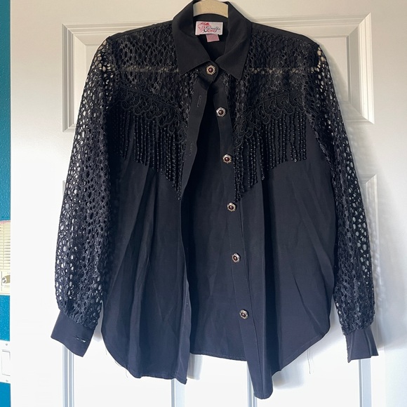 Vintage Western Jennifer Fringe Button Down - Picture 1 of 5